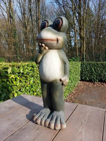 (Tuin)Beeld Kikker, eye catcher, tuin, vijver, gazon 58cm beschikbaar voor biedingen