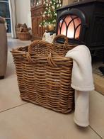 Prachtige en stevig gevlochten houtmand, Huis en Inrichting, Ophalen, Hout, Mand