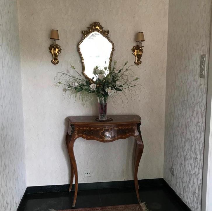 Elegant Antiek Console Tafeltje | Massief hout & fineer, Huis en Inrichting, Tafels | Sidetables, Gebruikt, Ophalen