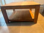 Massief salontafel teak, Huis en Inrichting, Tafels | Salontafels, Ophalen, Gebruikt, 50 tot 100 cm, 50 tot 100 cm