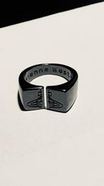 Vivienne westwood Open verstelbare ring zilver zwart, Zwart, Nieuw, Ophalen of Verzenden, Dame of Heer