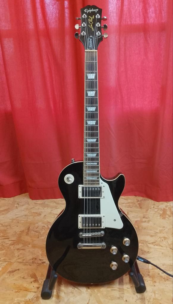 Epiphone Les Paul Standard Ebony, Muziek en Instrumenten, Snaarinstrumenten | Gitaren | Elektrisch, Gebruikt, Solid body, Epiphone