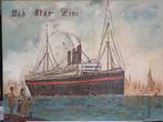 Red Star Line, schilderij olieverf, nieuw., Antiek en Kunst, Ophalen