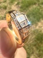 18K gouden ring 32 natuurlijke diamanten 1.60ct certificaat!, 19 tot 20, Geel, Ophalen of Verzenden, Dame of Heer