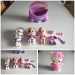 Set van 3 kleine Cry Babies-poppen+accessoires+Hello Kitty, Ophalen of Verzenden, Gebruikt