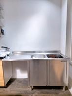Inox spoelbak, Maison & Meubles, Cuisine | Éléments de cuisine, Moins de 100 cm, 150 à 200 cm, Comme neuf, Enlèvement