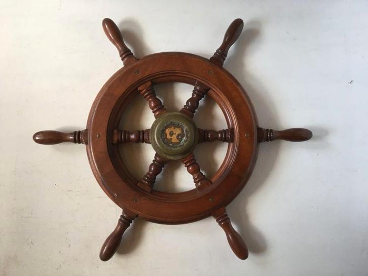 Roer scheepsroer in hout Dia 61 cm, Verzamelen, Scheepvaart, Gebruikt, Gebruiksvoorwerp, Motorboot of Zeilboot, Ophalen of Verzenden