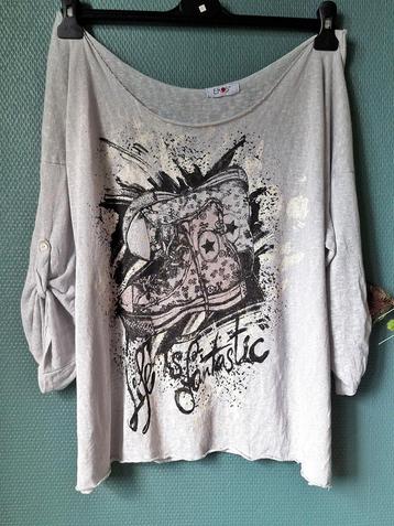 Blouse oversize dessin imprimé femme