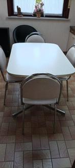 Tafel met stoelen, Huis en Inrichting, Tafels | Eettafels, Ophalen, Gebruikt, 100 tot 150 cm, 50 tot 100 cm