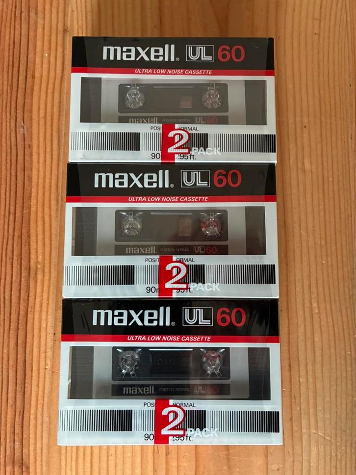 Lot de 6x Cassettes audios maxell, Cd's en Dvd's, Cassettebandjes, Nieuw in verpakking, Onbespeeld, Overige genres, 2 t/m 25 bandjes