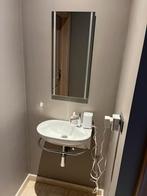 Wasbakje (toilet) met handdoekenhouder + spiegel, Gebruikt, Ophalen
