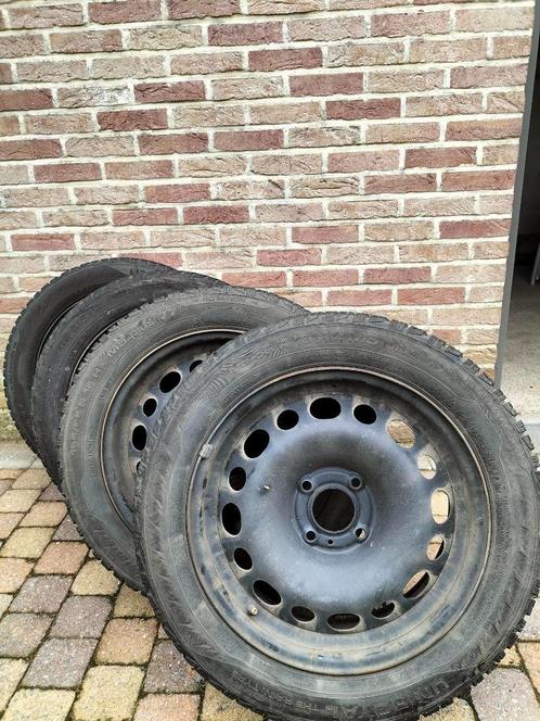Set (4 stuks) winterbanden met velgen, Auto-onderdelen, Banden en Velgen, Banden en Velgen, Winterbanden, 16 inch, 195 mm, Personenwagen