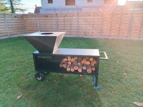 Plancha hout barbecue - 1 keer gebruikt, Jardin & Terrasse, Barbecues au charbon de bois, Comme neuf, Enlèvement