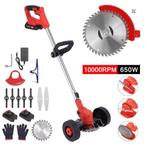 Accu Grasmaaier. Draadloze Grastrimmer. Tuintrimmer 2 Accu's, Verzenden, Nieuw, Accu