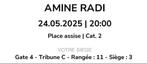 Tiques24 05 25 Bruxelles Amin Radi, Tickets en Kaartjes, Theater | Cabaret en Komedie, Twee personen, Mei