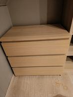Commode MALM Ikea 3 tiroirs couleur blanchit, Comme neuf, Enlèvement