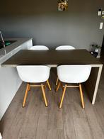 Vier (4) eetkamerstoelen, Huis en Inrichting, Stoelen, Ophalen, Overige materialen, Gebruikt, Wit