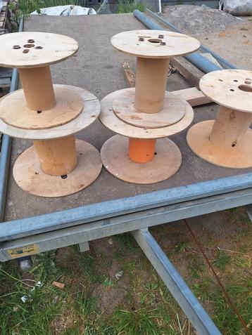 Houten haspels 5 stuks, Tuin en Terras, Tuintafels, Ophalen, Gebruikt