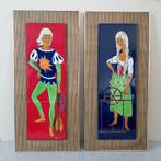 Bayer 2 muurdecoraties met geglazuurde tegels, Ophalen