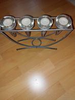 Theelichthouder, Huis en Inrichting, Ophalen of Verzenden, Zo goed als nieuw, Metaal, Grijs