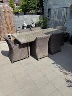 Tuinset wicker, Ophalen, 6 zitplaatsen, Zo goed als nieuw, Wicker