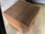 Rieten mand/salontafel met deksel, Huis en Inrichting, Ophalen, Gebruikt, 50 tot 100 cm, 50 tot 75 cm