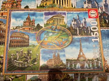 Educa 1500p Puzzel De 7 wonderen van Europa beschikbaar voor biedingen