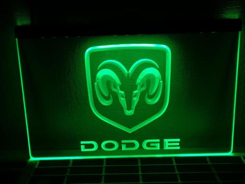 Dodge verlichting mancave garage decoratie 3d led lamp kado, Collections, Marques & Objets publicitaires, Neuf, Table lumineuse ou lampe (néon)