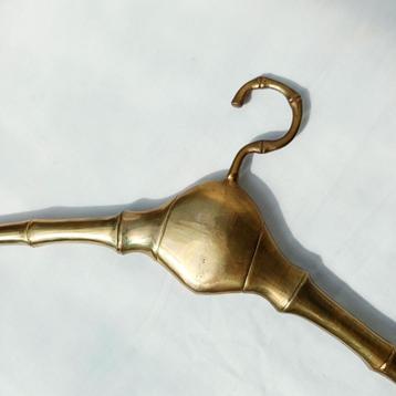 4 vintage messing kleerhangers | bamboe patroon   beschikbaar voor biedingen