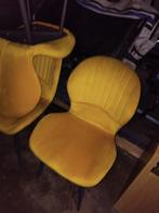 4 stoelen fel geel en zwarte pootjes., Huis en Inrichting, Ophalen, Overige kleuren, Zo goed als nieuw, Vier