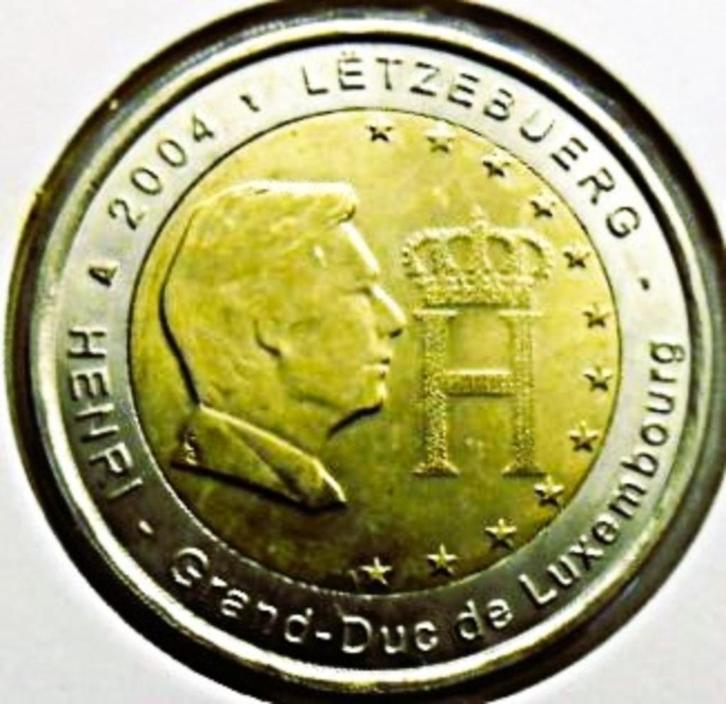 2 euro herdenking 2004 Luxemburg „Groothertog Henri” UNC!, Postzegels en Munten, Munten | Europa | Euromunten, Losse munt, 2 euro