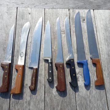 8 grands couteaux de boucher de qualité