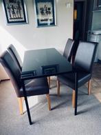 Leren bank, eettafel+stoelen, Salontafel, tv tafel,..., Huis en Inrichting, Ophalen, Zo goed als nieuw