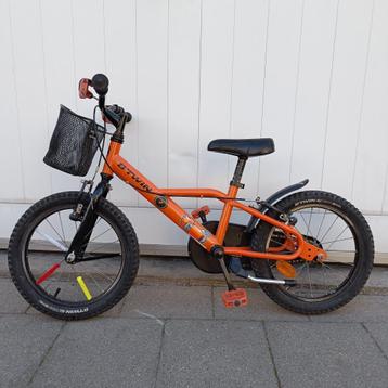 Kinderfiets 14 inch, Ophalen, B-Twin, 14 inch of minder, Handrem