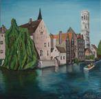 olieschilderij Brugge (40x40cm), Ophalen of Verzenden