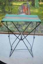 Ancien petit siège camping pliable vintage, Ophalen