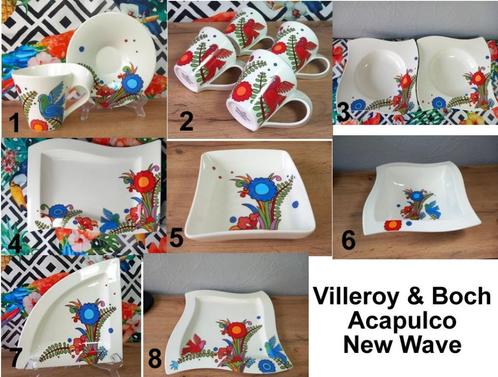 Villeroy Boch Acapulco New Wave tassen borden schotels, Huis en Inrichting, Keuken | Servies, Bord(en), Porselein, Ophalen of Verzenden