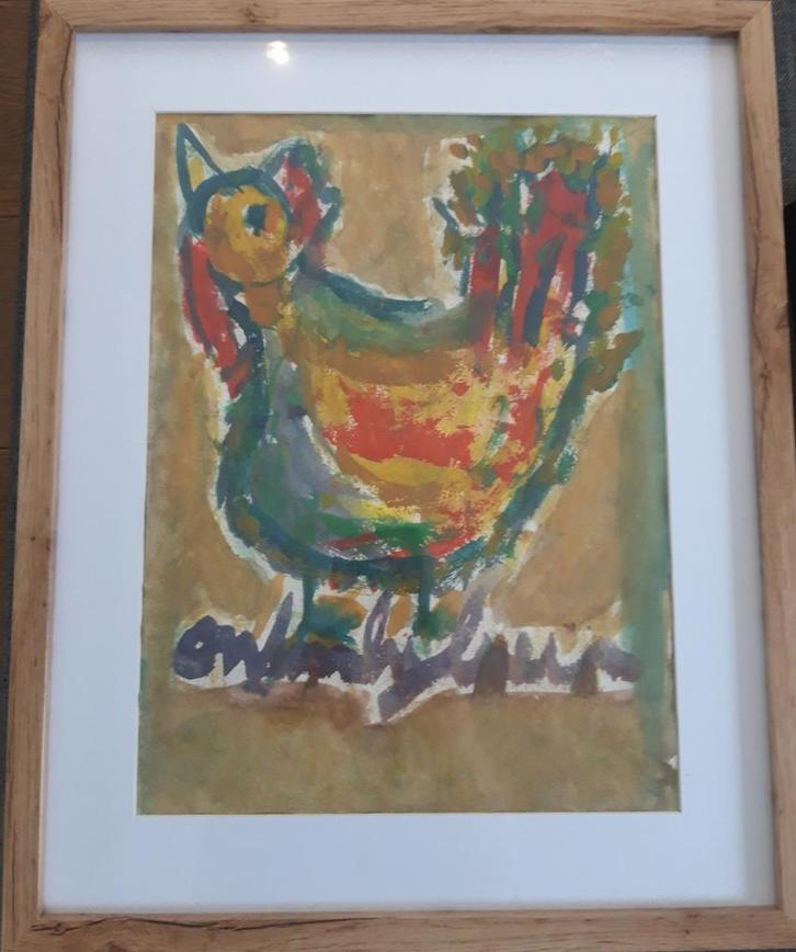 Bijzonder mooie anton  heyboer  kip, Antiek en Kunst, Kunst | Schilderijen | Modern, Ophalen