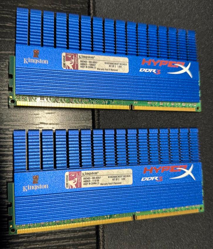 Kingston HyperX DDR3 4 GB (2 x 2 GB) PC3-16000, Computers en Software, RAM geheugen, Gebruikt, DDR3, Ophalen of Verzenden