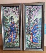 2 chinezen kaders handwerk, Antiek en Kunst, Ophalen