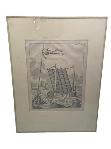 Eau-forte Costume Anciens peuples Planche 44 Dandré, Antiquités & Art, Enlèvement ou Envoi