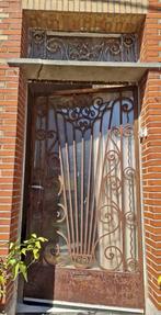 Art deco smeedijzeren deur, Gebruikt, Metaal, Inclusief glas, 225 cm of meer