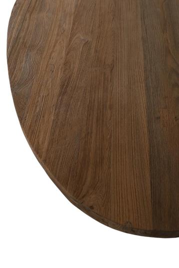 ovale teakhouten eettafel blad beschikbaar voor biedingen