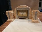 art deco klokkenstel in marmer en messing, Ophalen