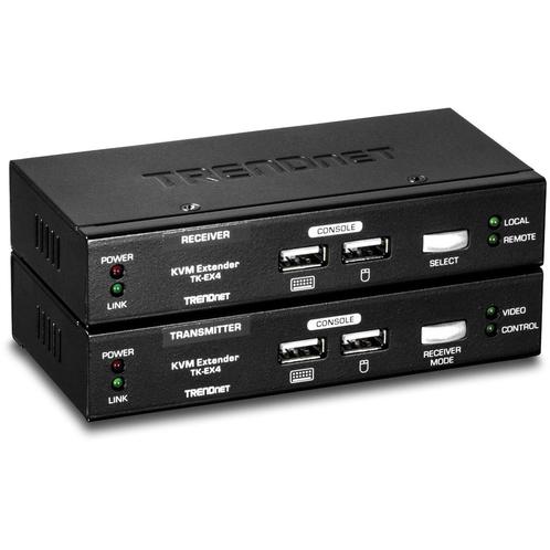TRENDnet TK-EX4 100 m VGA Ethernet USB KVM-extenderset, Computers en Software, Pc- en Netwerkkabels, Nieuw, Ophalen