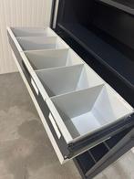 Roldeurkast 196x120x45cm incl. 5 legborden 5 metalen bakken, Huis en Inrichting, Ophalen, 100 tot 150 cm, Zo goed als nieuw, Metaal