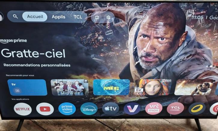 Téléviseur tcl 55 pouces, TV, Hi-fi & Vidéo, Télévisions, Comme neuf, LED, 100 cm ou plus, Autres marques, 50 Hz, Smart TV, Enlèvement
