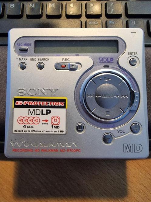 Te koop, Portable Sony Minidisc speler/recorder MZ-R700PC., Audio, Tv en Foto, Walkmans, Discmans en Minidiscspelers, Minidisc-recorder