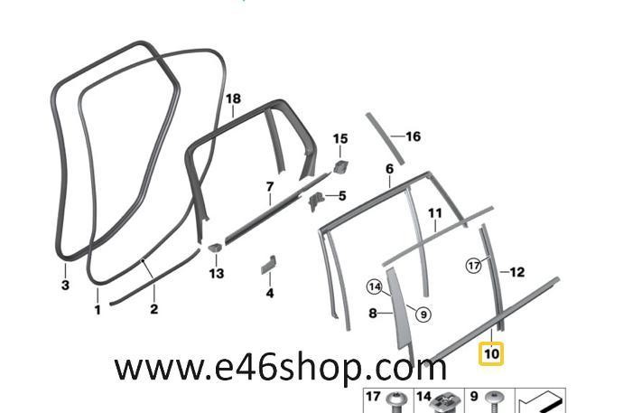 RUITAFDEKKING BMW "3 G21 RECHTS ACHTER OE 51357433986, Auto-onderdelen, Ruiten en Toebehoren, BMW, Nieuw, Ophalen of Verzenden