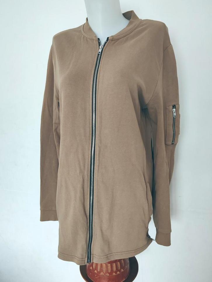 ASOS Lang vest in bomberstijl - Maat M - Camel/Beige - TR, Kleding | Dames, Jassen | Zomer, Beige, Ophalen of Verzenden